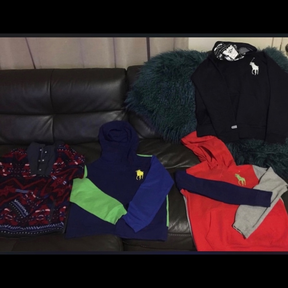 7 Ralph Lauren sweatshirts (Polo), Boys Size 14